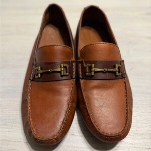 Cole Haan Tan Leather Slip-On Loafers